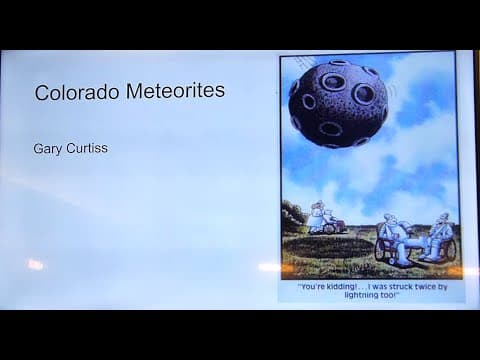 YouTube thumbnail for Colorado meteorites presentation