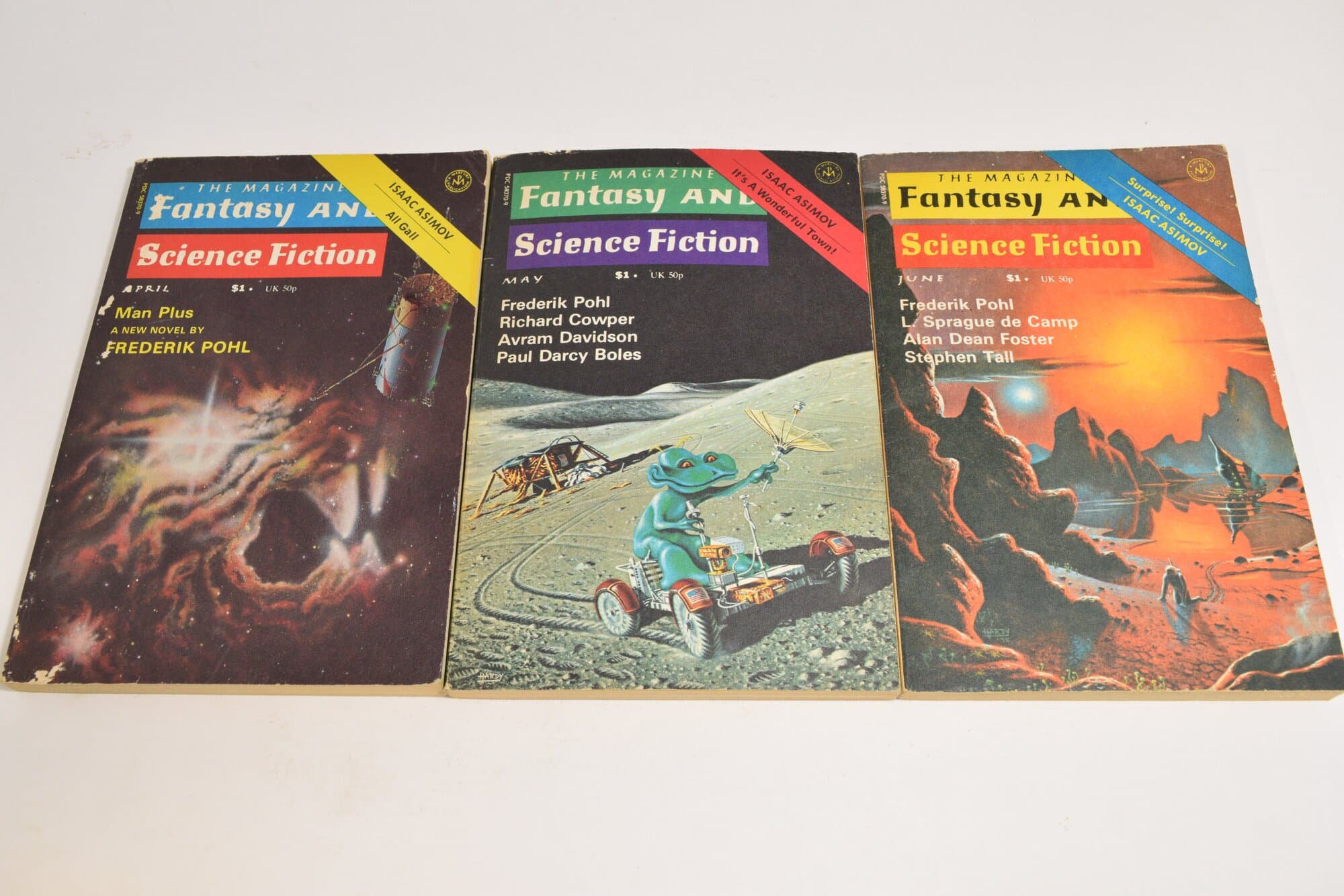 The Magazine of Fantasy & Science Fiction — Apr–Jun 1976 Lot (Man Plus complete serial) main photo
