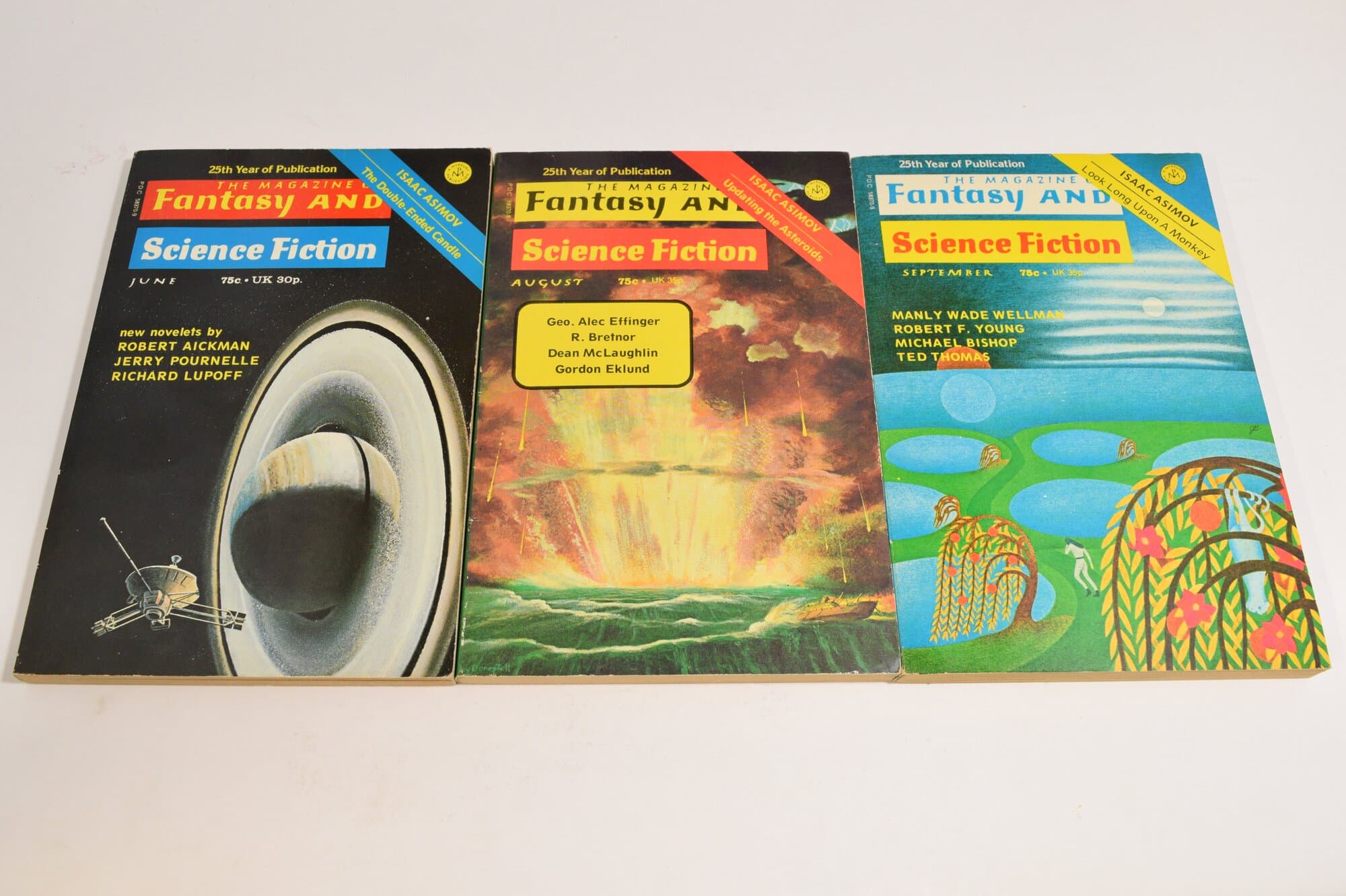 The Magazine of Fantasy & Science Fiction — 1974 Lot (June, August, September) main photo